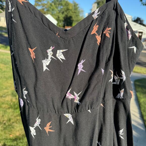 Torrid black origami crane print dress size 1 - Picture 8 of 8
